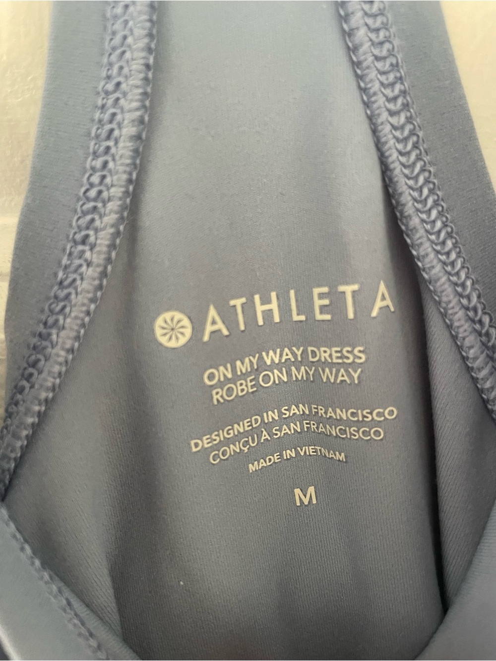 Athleta Cottage Blue Racerback On My Way Dress - Picture 4 of 4